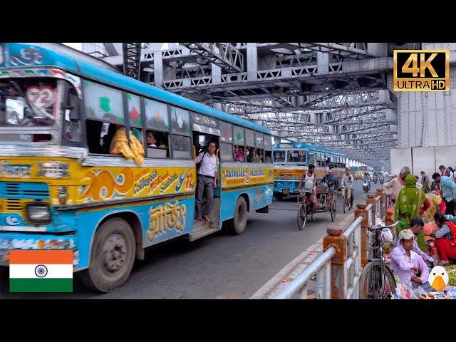 Kolkata(Calcutta), India Real Life in Kolkata Old Central (4K HDR)