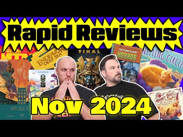 60 Game Reviews! 20 New Games! | Rapid Reviews November 2024