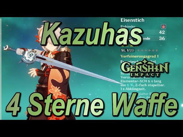 Genshin Impact - Upgrade: Kazuhas 4 Sterne Waffe vs Windfalke