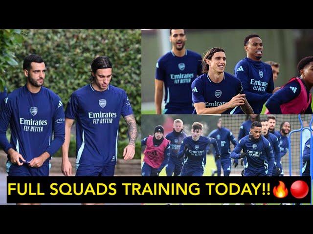 ️ Saka,Timber,Rice,Calafiori & Odegaard spotted in Arsenal training today.