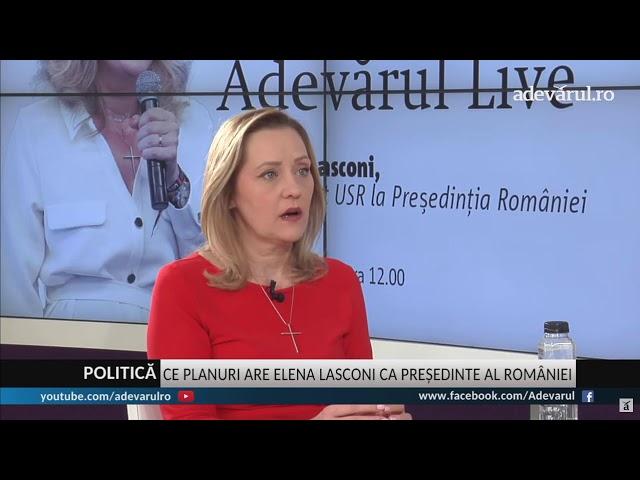 Președinta USR, Elena Lasconi, în direct la Adevărul Live