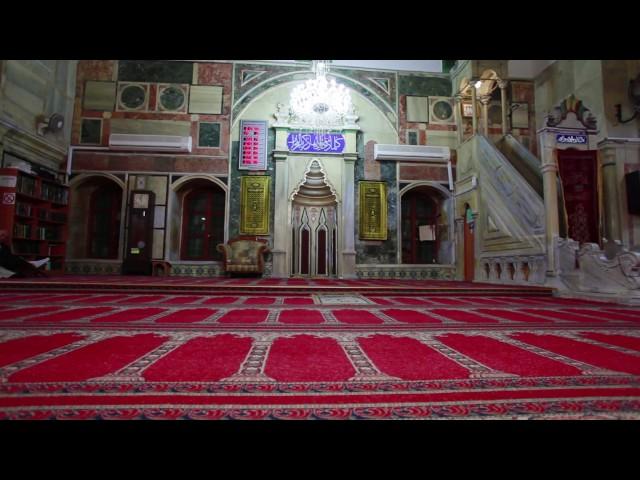 Stock Video Footage of the front interior of Jezzar Pasha Mosque in Israel.