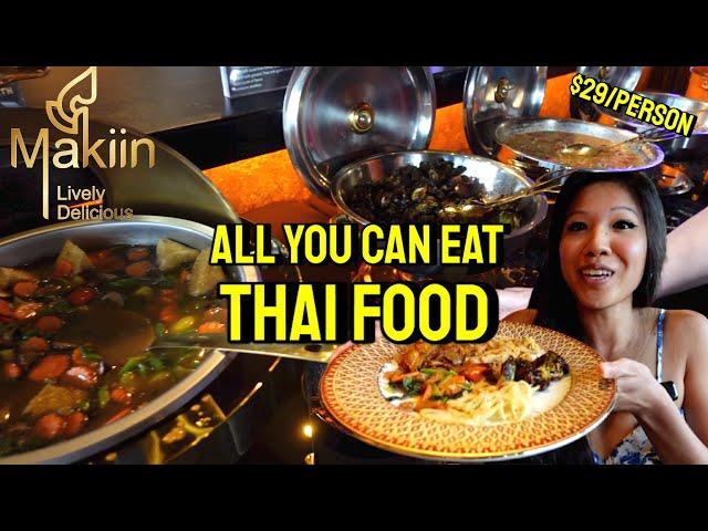 $29 All you can eat Thai Brunch Buffet | papaya salad, pad Thai, tom yum & more at Makiin Houston TX