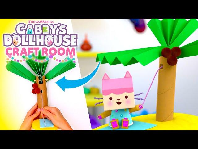 This DIY Palm Tree is Actually a FAN!  ️ | GABBY'S DOLLHOUSE CRAFT ROOM
