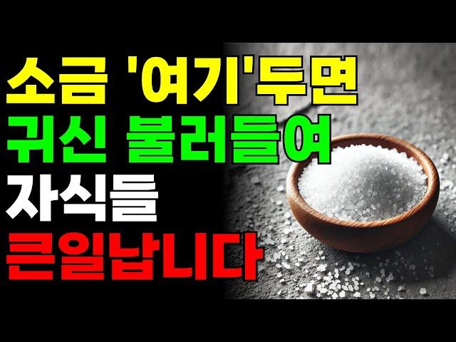 소금단지 이곳에 두면 정말 큰일납니다 | 재물운 올리는 부자 풍수인테리어 | 금전운 | 재물복 | 소금풍수 | 부자