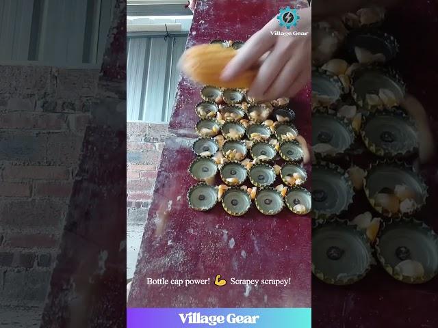 DIY Bottle Cap Corn Sheller = Genius Level MAX  So Satisfying! #diy #farminghacks #oddlysatisfying