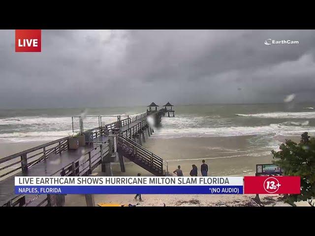 EarthCam livestream shows Hurricane Milton battering Florida