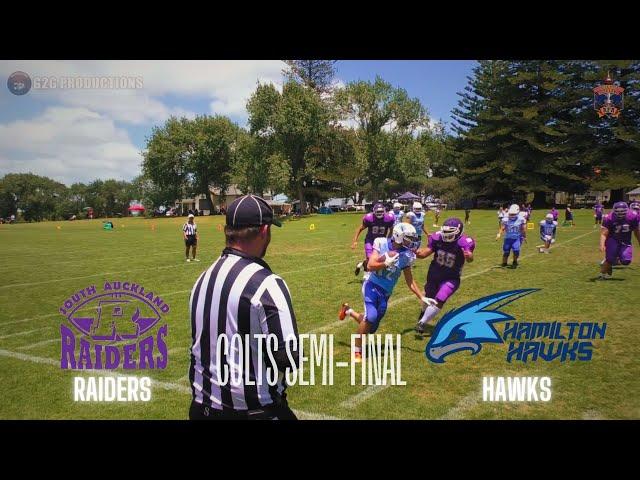 AMERICAN FOOTBALL AUCKLAND -  COLTS SEMI-FINAL RAIDERS vs HAMILTON HAWKS (Colts Match)