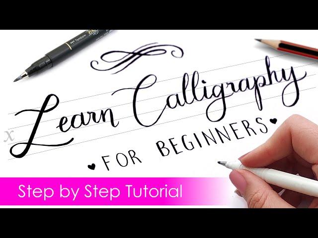 How to write CALLIGRAPHY with ANY PEN ️ | Step by Step Tutorial