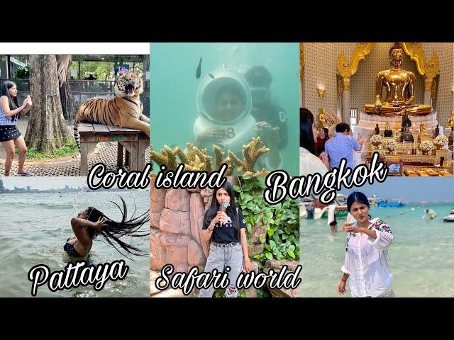 Bangkok Vlog | PATTAYA, CORAL ISLAND, TIGER PARK, CABRET SHOW, BANGKOK SHOPPING| Solo Trip