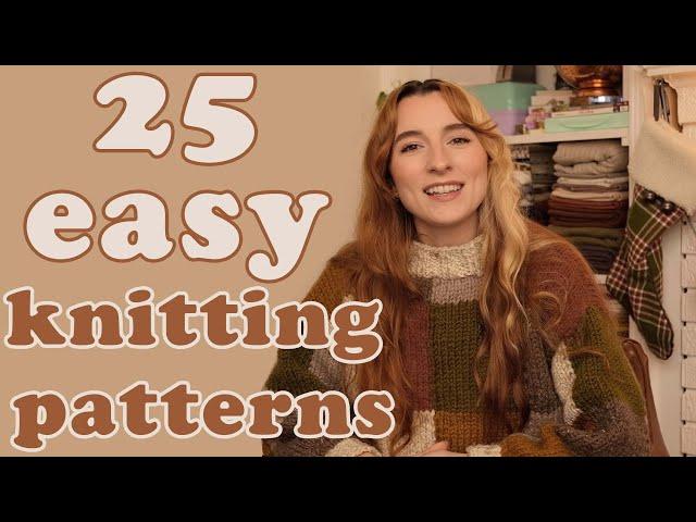 25 easy & beginner knitting patterns | 10 FREE! 