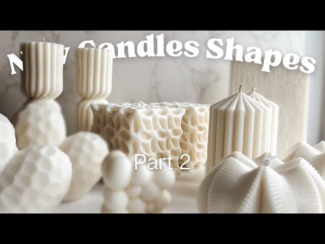 Wicking, pouring and demoulding Soy wax decorative candles | New candle shapes - part 2