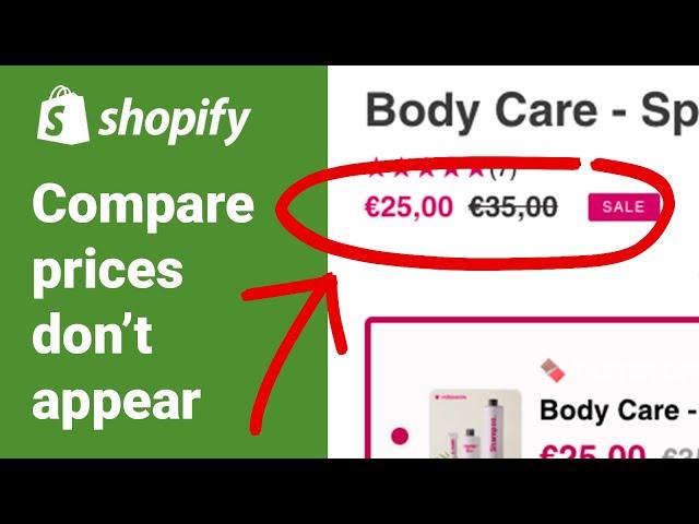 Compare prices don't appear for one country - Shopify Tutorial (2024)