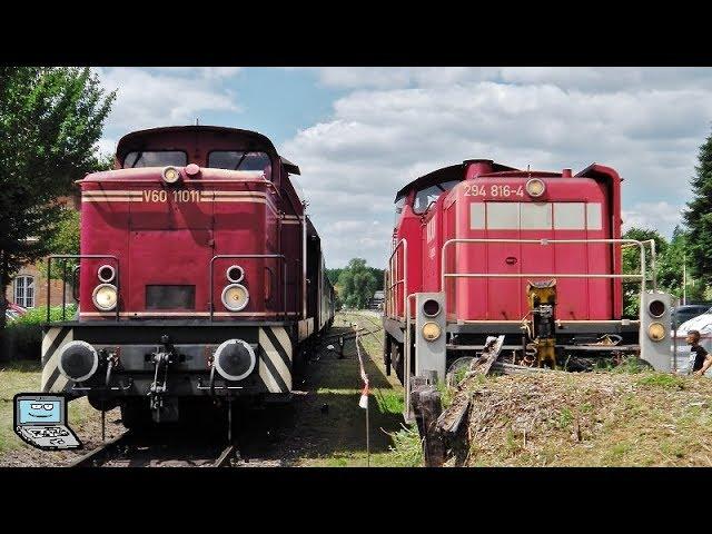 [Steigerwaldbahn] Sonderzug in Schlüsselfeld mit V60 11011 und DEUTZ-Lok