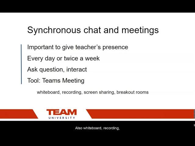 Synchronous chat and meetings