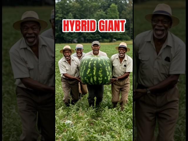 Farmers harvest a hybrid giant square watermelon