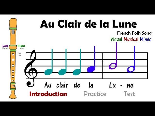 VMM Recorder Song 3: Au Clair de la Lune