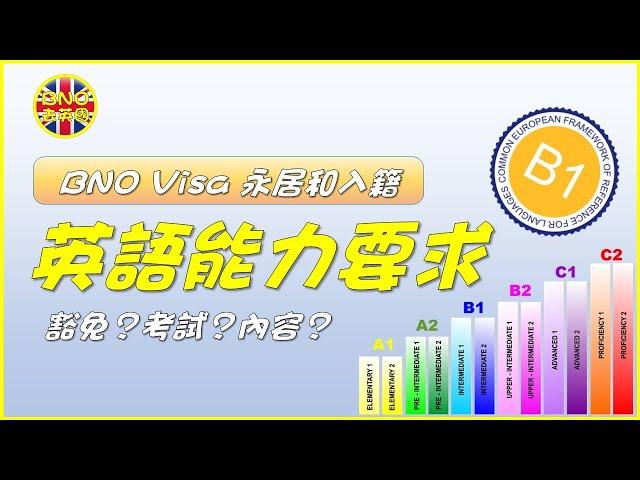 【BNO去英國】(BNO Visa 永居和入籍) 英語能力要求 ︳豁免？考試？內容？