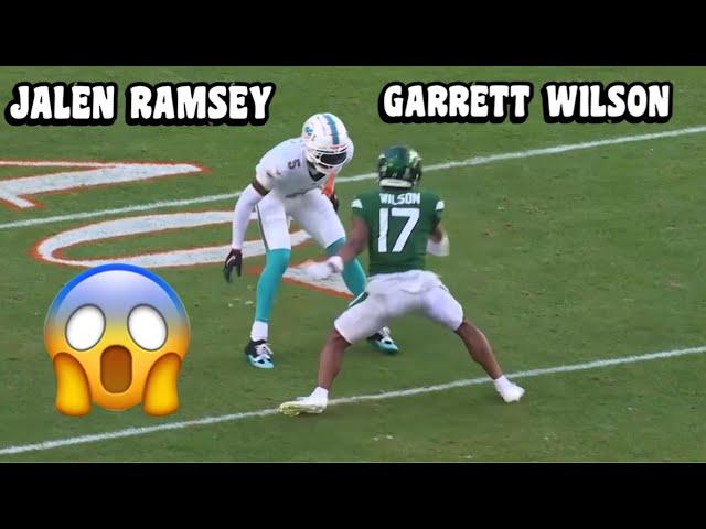 Garrett Wilson Vs Jalen Ramsey  (WR Vs CB) Dolphins Vs Jets 2023 highlights