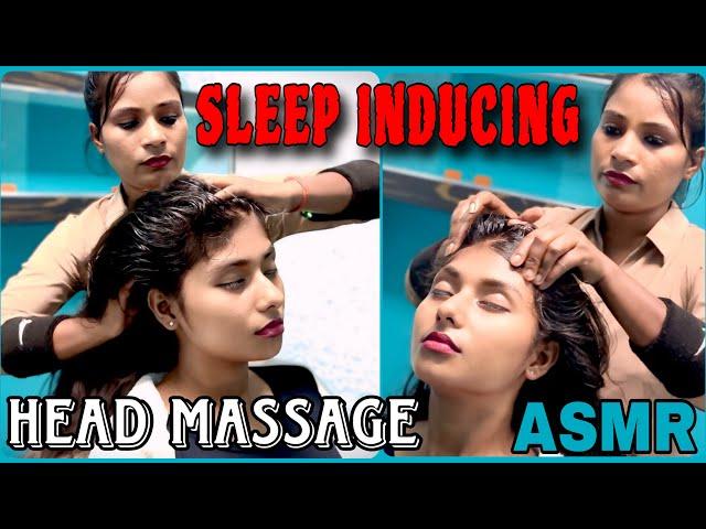 ASMR SLEEP INDUCING RELAXING HEAD MASSAGE & HAIR TWISTING BY INDIAN MASSEUSE #asmr #satisfying