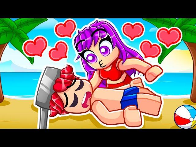 Lifeguard has a CRUSH ON ME in Roblox Snapchat!