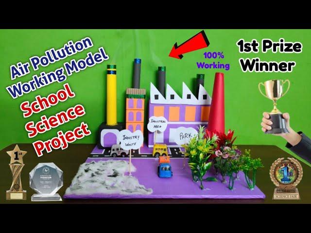 Air Pollution Working Model | Science Project Ideas | Easy science experiments #science #pollution