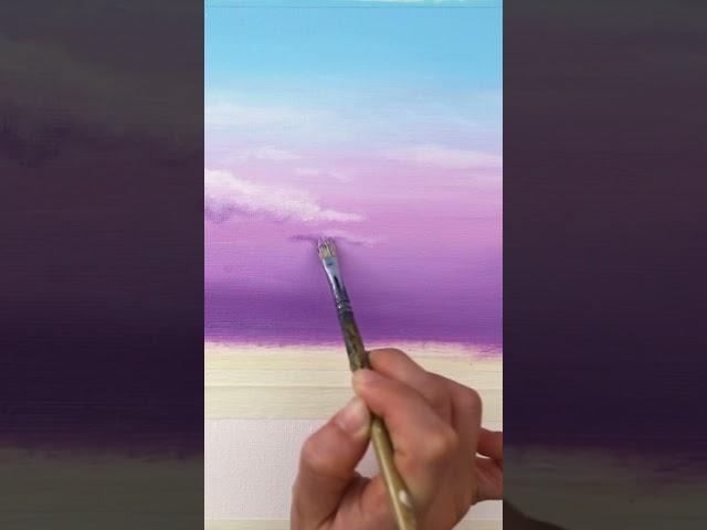Beautiful Purple Landscape Acrylic Painting 