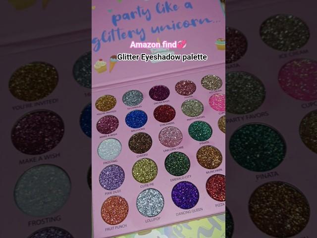 Amazon find huda girl glitter eyeshadow palette 30 shades#unboxing #shortsfeed