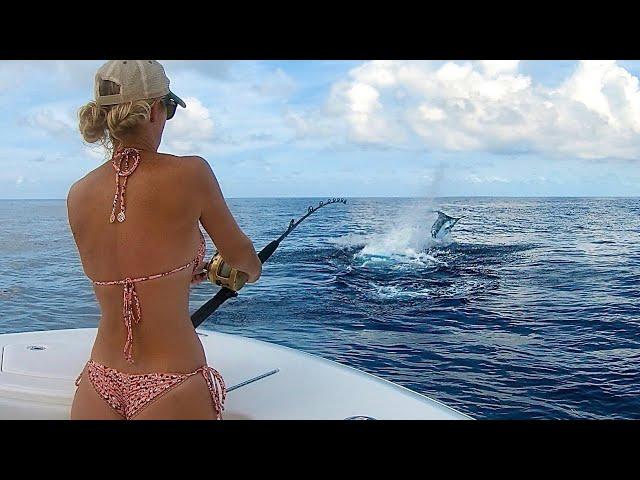 Fighting a +500 lb Blue Marlin for my BIRTHDAY!! Amazing JUMPS!