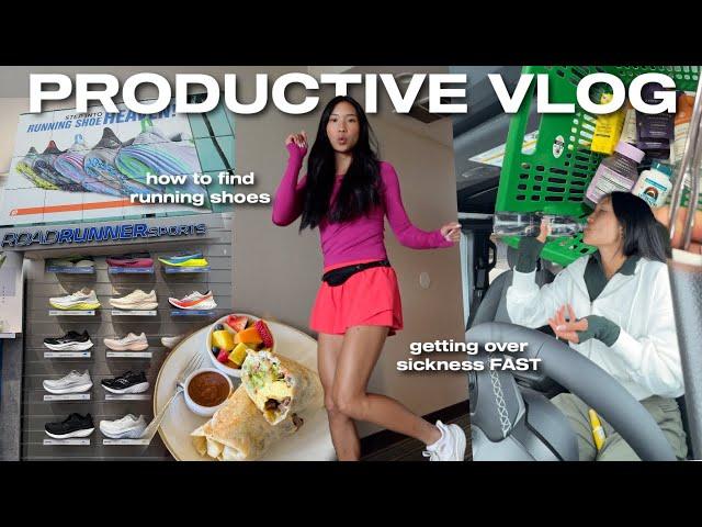 Productive VLOG | How I Find Running Shoes That Fit + How to Get Over Sickness FAST!!