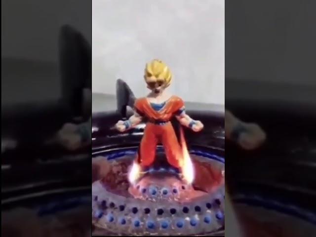 Goku super saiyan 2 on gas stove