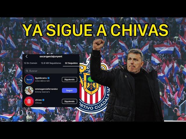 El nuevo DT de Chivas ya lo hizo Óscar García ya sigue a Chivas y la Liga MX en sus redes oficiales