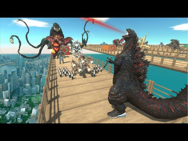 Shin Godzilla Death Run Rescue Dinosaurs From Biollante - Animal Revolt Battle Simulator