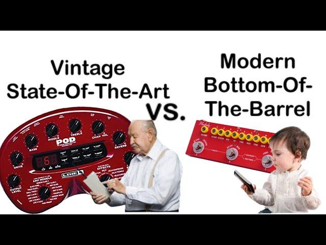 Vintage State-Of-The-Art vs Modern Bottom-Of-The-Barrel Amp Modeling. POD 2.0 vs Cubebaby