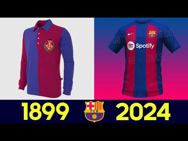 The Evolution of FC Barcelona Kit 23-24 | All FC Barcelona Football Jerseys in History 2023/24 2023