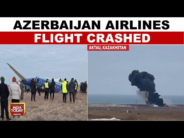 Breaking: Azerbaijan Airlines Flight Crashes In Kazakhstan | On Camera Plane Crash | India Today