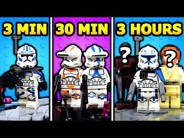 I built 3 Star Wars The Clone Wars Scenes in LEGO in a TIME Challenge...