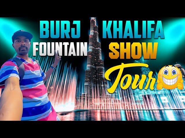 Burj Khalifa Fountain show || Dubai Telugu Vlogs || Vl Mahesh Pandiri