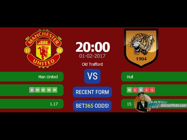 Manchester United vs Hull City PREDICTION (by 007Soccerpicks.com)