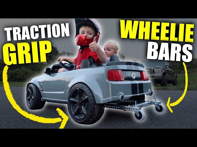 Power Wheels gets MODDED with Rubber Tires and Wheelie bars