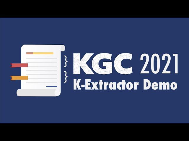 K-Extractor Demo from the 2021 Knowledge Graph Conference