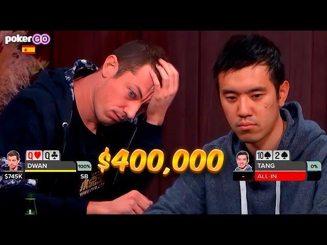 ¿PAGARÁ TOM DWAN este ALLIN para BOTE de 400,000$?