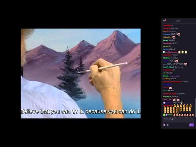 Bob Ross marathon Finale + chat reaction!!! (Twitch) KappaRoss