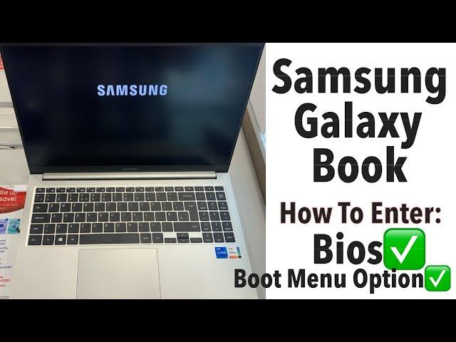 Samsung Galaxy Book - How To Enter Bios Configuration Settings & Boot Menu Option