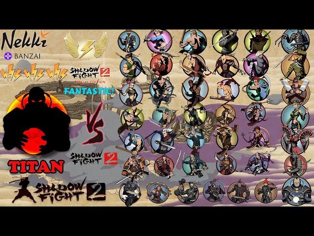 Shadow Fight 2 TITAN VS ALL BOSSES AND BODYGUARD'S