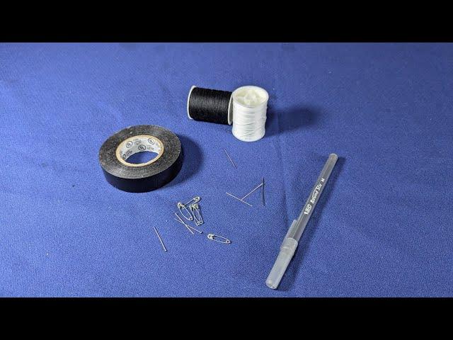 EDC pen sewing kit and emergency tape