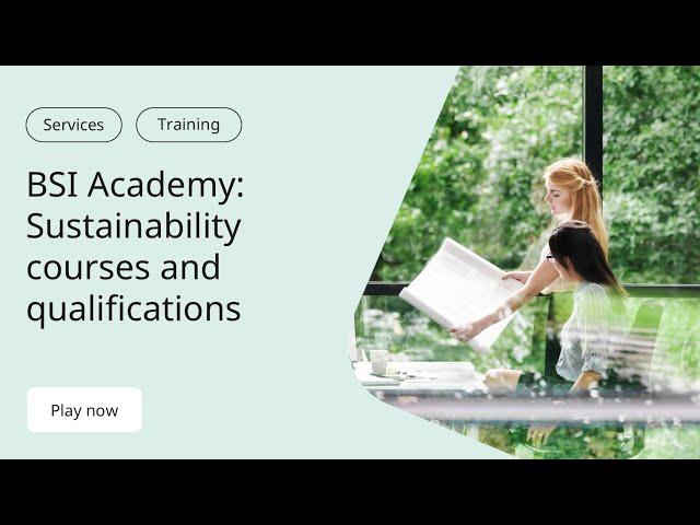 BSI Academy: Sustainability Courses and Qualifications