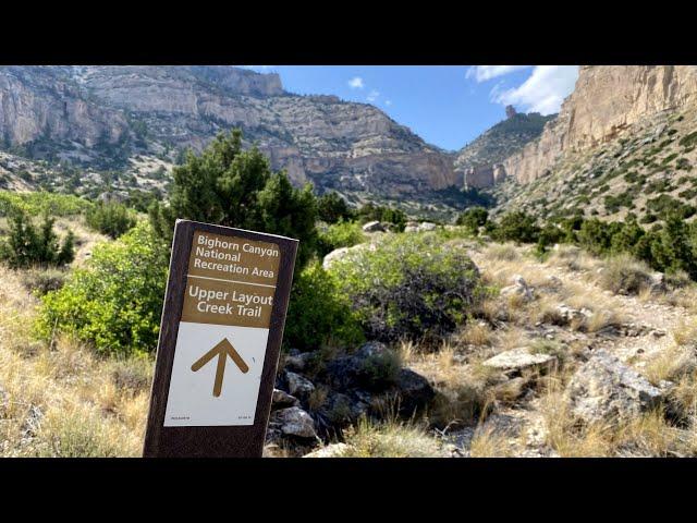 Hiking Upper Layout Creek at Bighorn Canyon, Montana