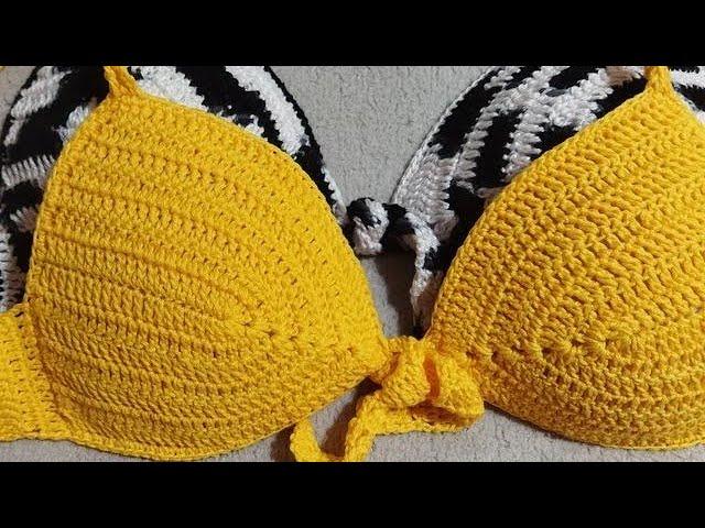 كروشيه حماله صدر برا   How to crochet Bralette fot all Sizes  @milagrosenatejidosacrochet