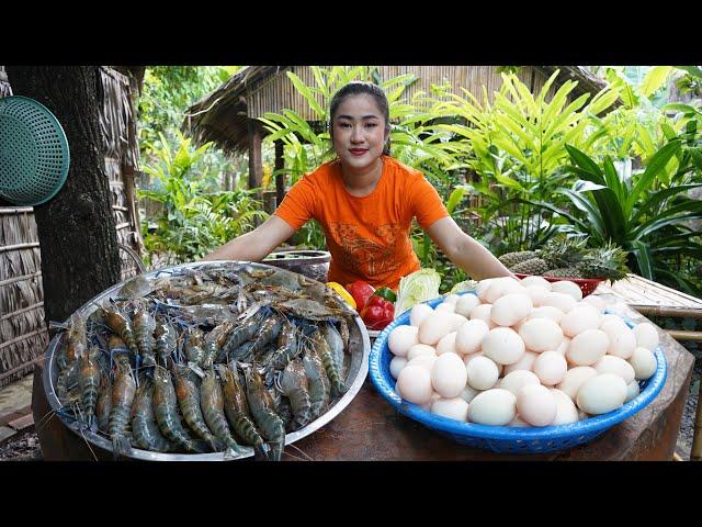 '' Big river shrimps and Eggs, Blue crabs'' recipes - Amazing cooking skills